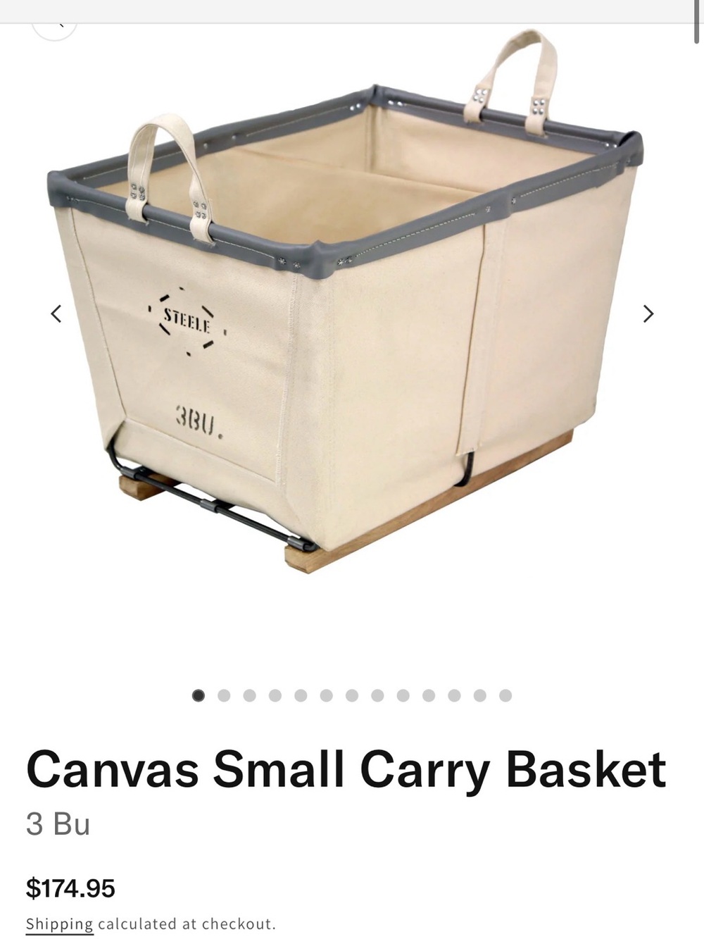 Steele 3BU Canvas Small Carry Baske
